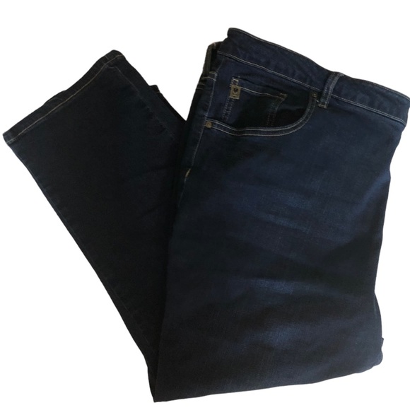 Belle by Kim Gravel Cropped TripleLuxe Denim Straight Leg Jeans Size 22W - Picture 3 of 13